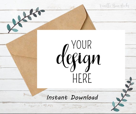 Card Mockup Greeting Card Mockup Stationary Mockup Art Etsy