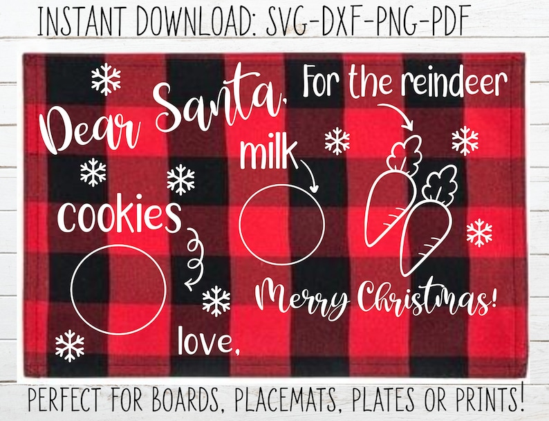 Download Dear santa svg dear santa png santa tray svg santa plate ...