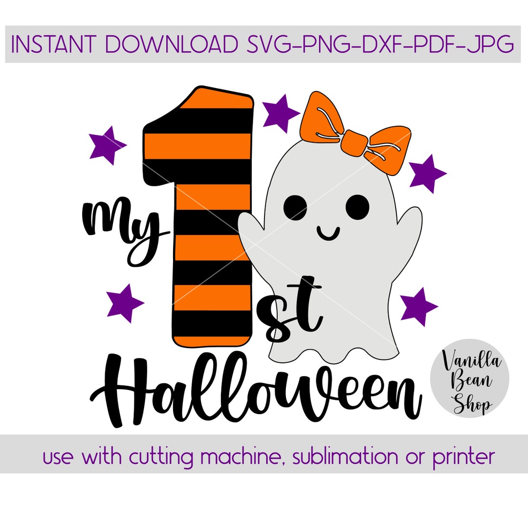 My First Halloween Svg My First Halloween Png First Halloween Girl