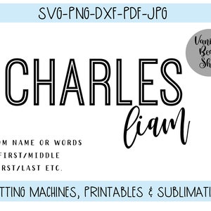custom name svg | custom name cut file | custom name calligraphy | custom name png | custom name dxf | custom name first and middle
