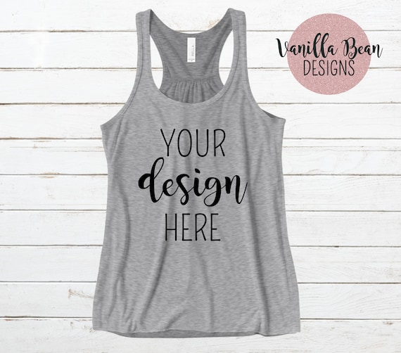 Bella Canvas Mockup Tank Top Mockup Athletic Heather Tank Etsy