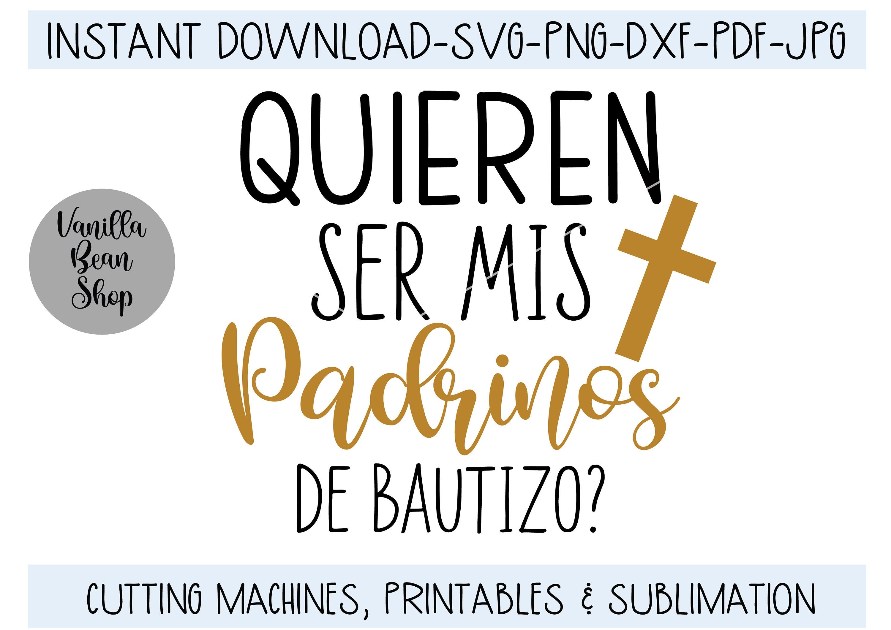 Quieres ser mi madrina de Bautizo? - The Printer Gallery