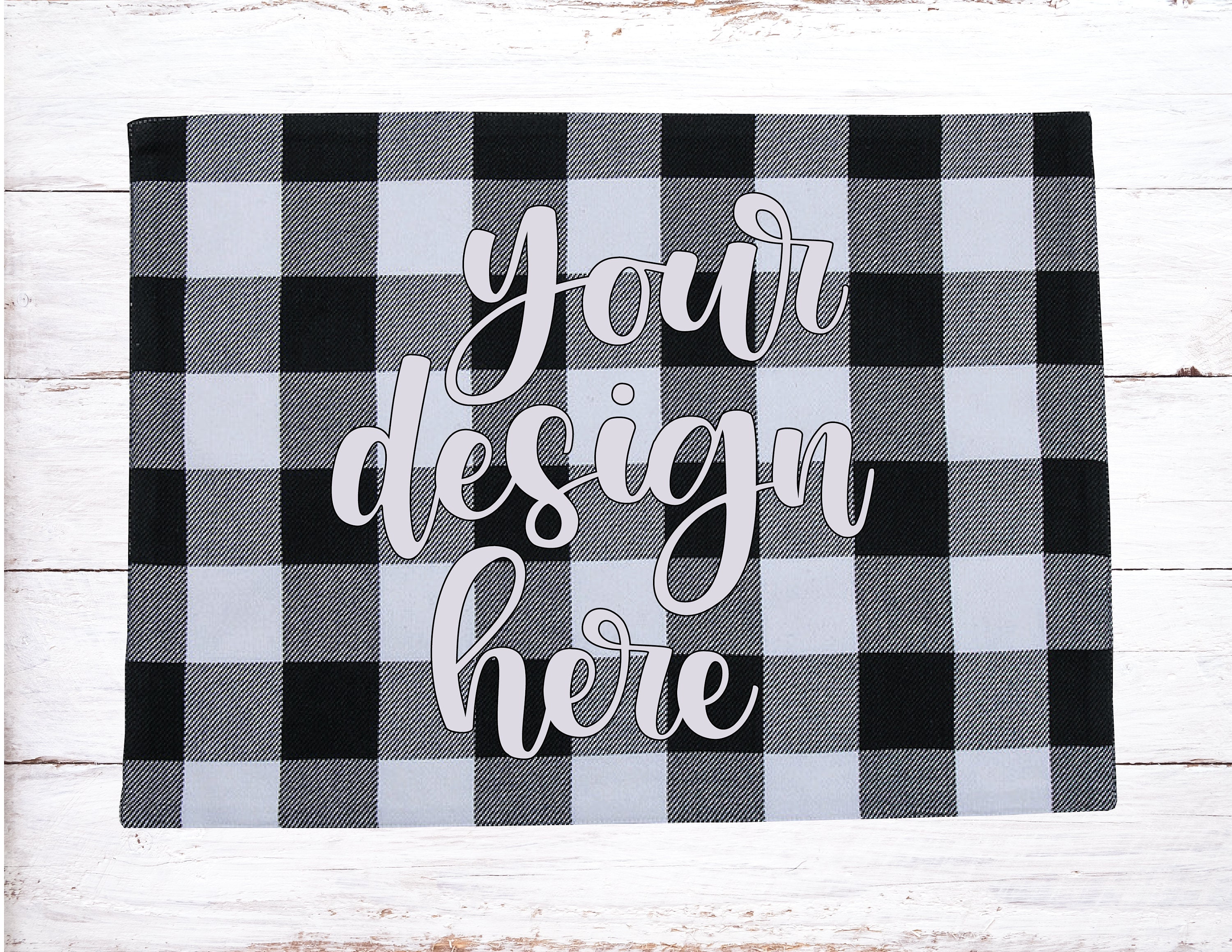 Download Buffalo plaid placemat mockup placemat mockup black | Etsy