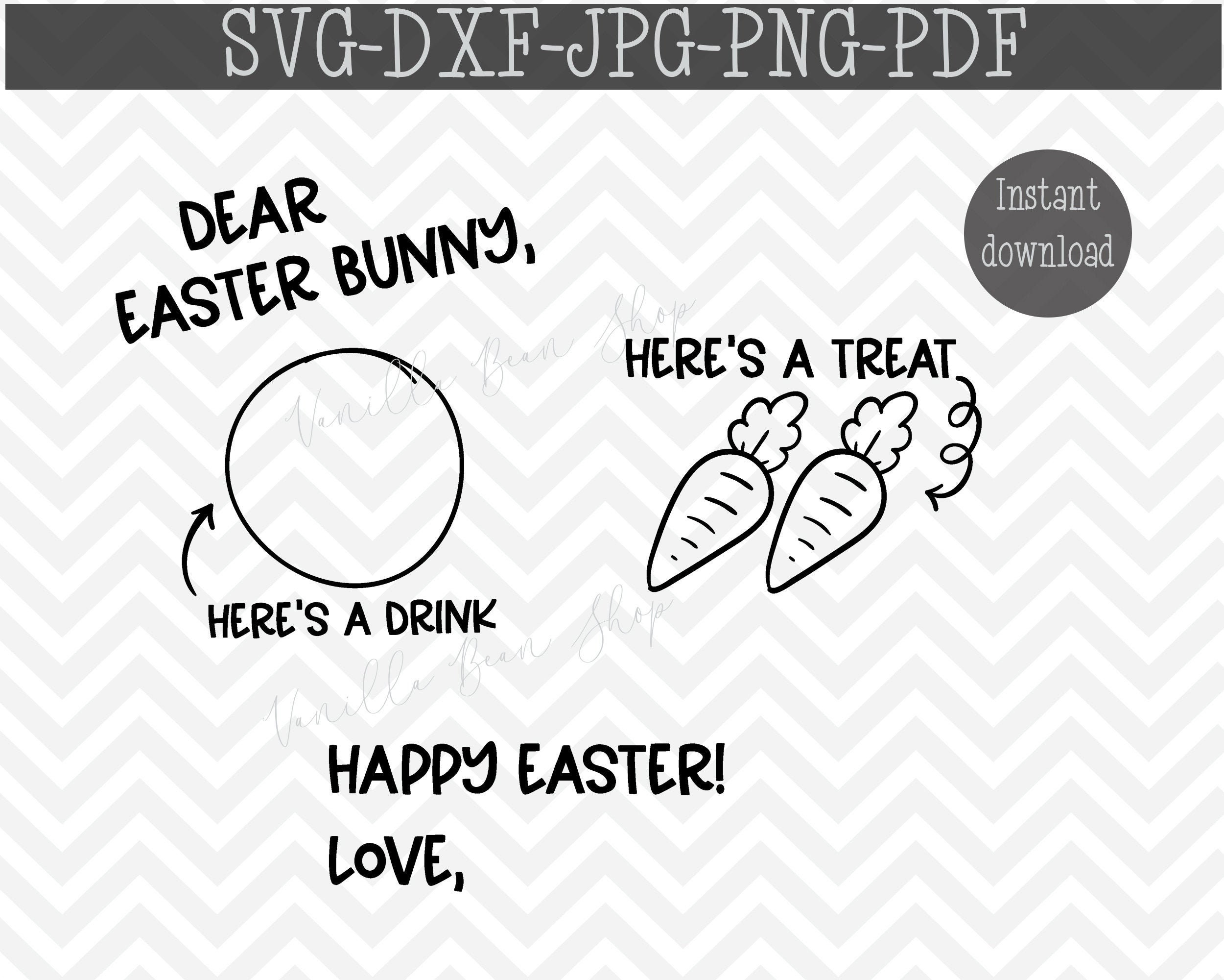 Cricut Mat Format Silhouette Transparent PNG Scan N Cut Dear Easter Bunny SVG