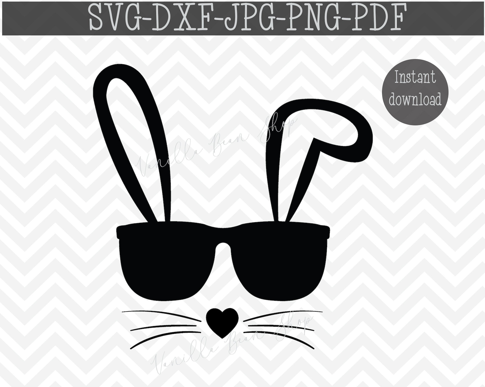 Bunny With Sunglasses Svg Easter Bunny Svg Rabbit With | Etsy