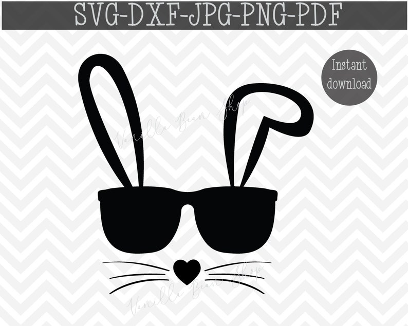 Download Bunny with sunglasses svg Easter bunny svg rabbit with | Etsy