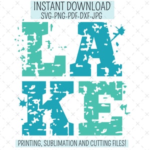 lake svg | distressed lake svg | distressed lake file | lake cut file | lake cricut file | grunge lake svg