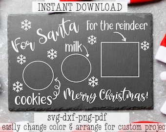 santa tray svg | santa plate svg | Santa's cookies svg | cookies for santa svg | Christmas svg | Christmas eve tray svg | dear santa svg