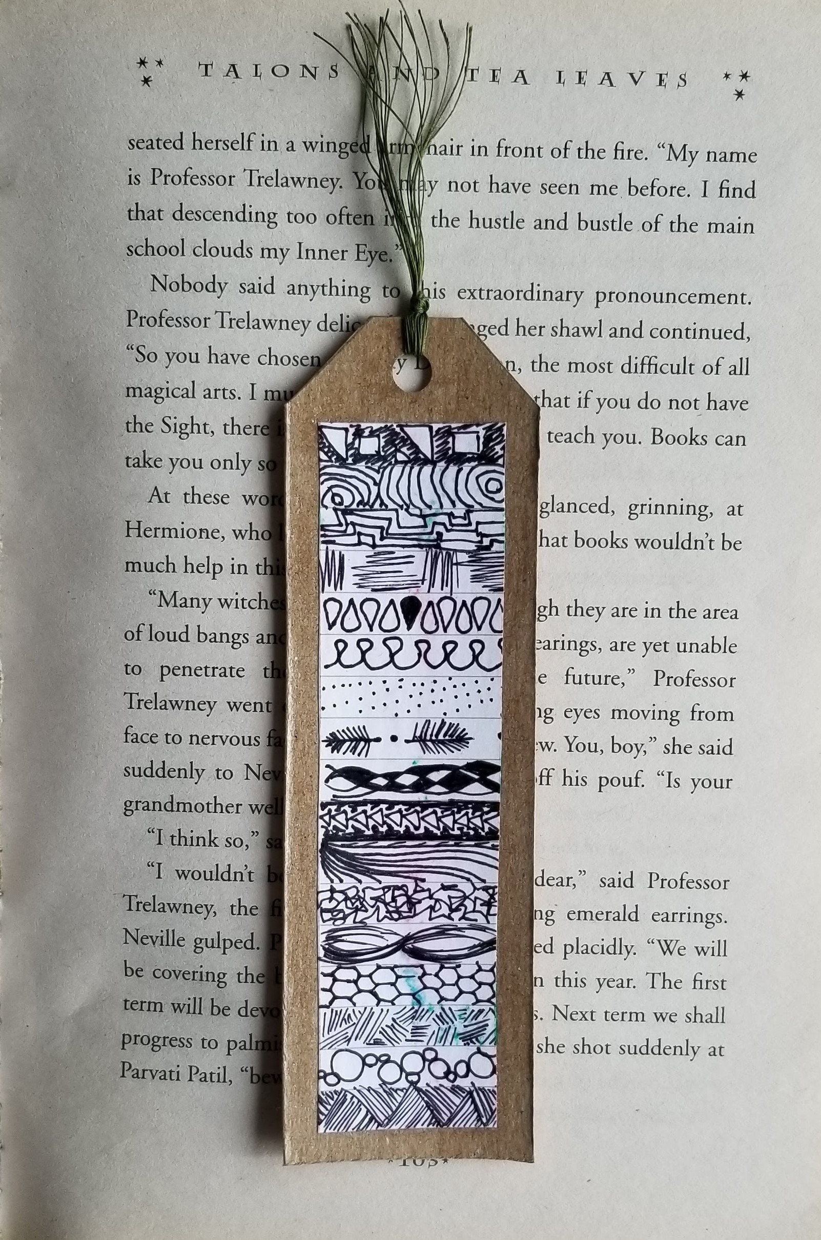 Black and White Doodles Bookmark | Etsy