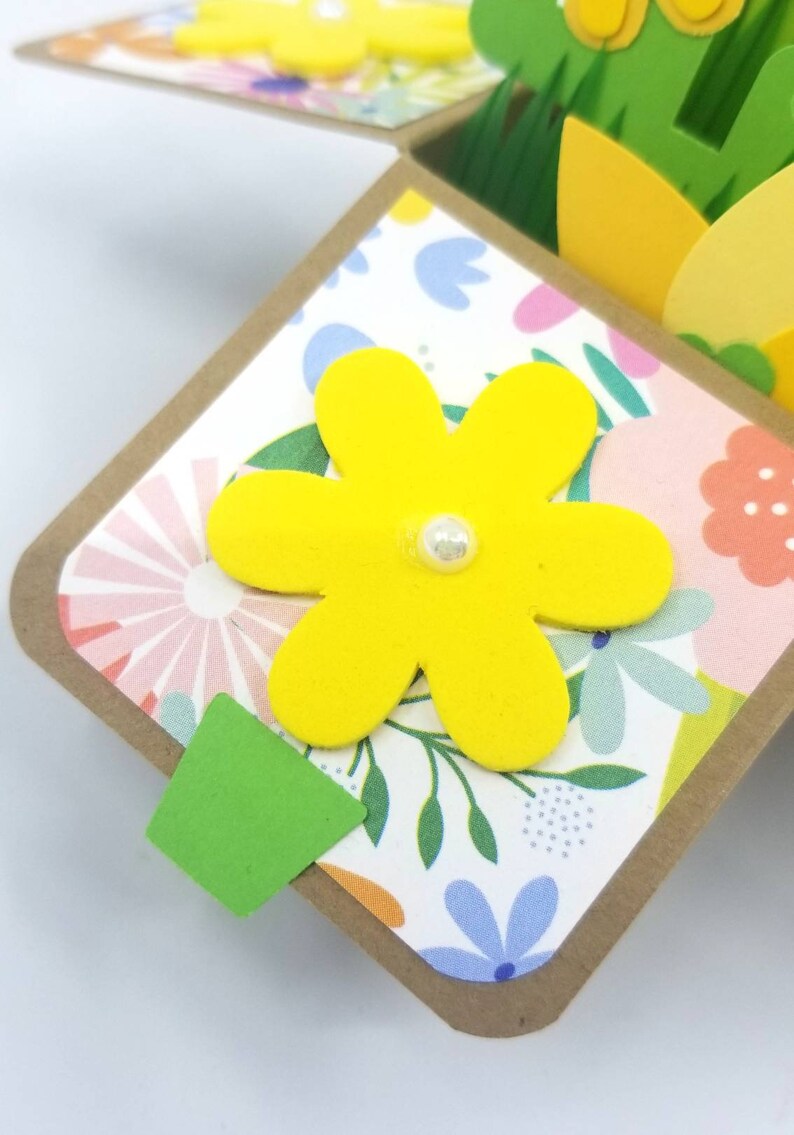 Yellow Flowers Popup Card