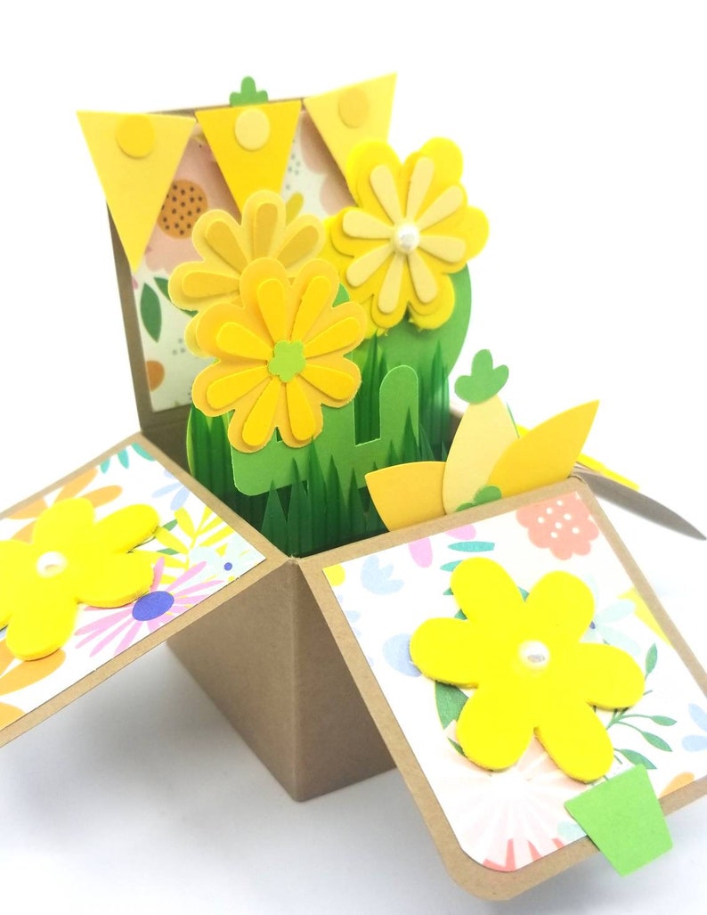 Yellow Flowers Popup Card