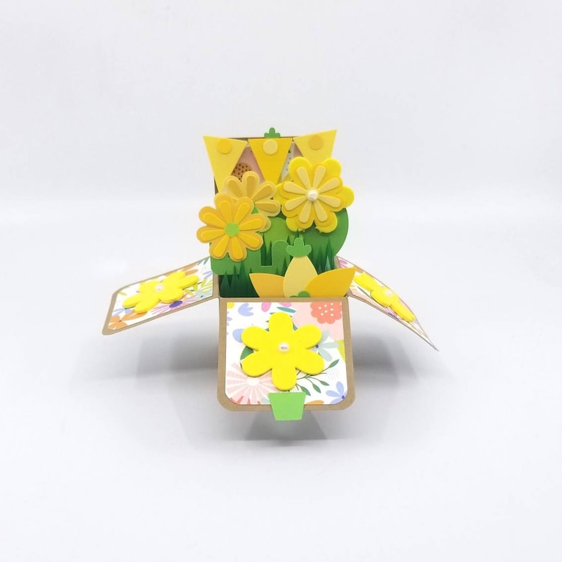 Yellow Flowers Popup Card