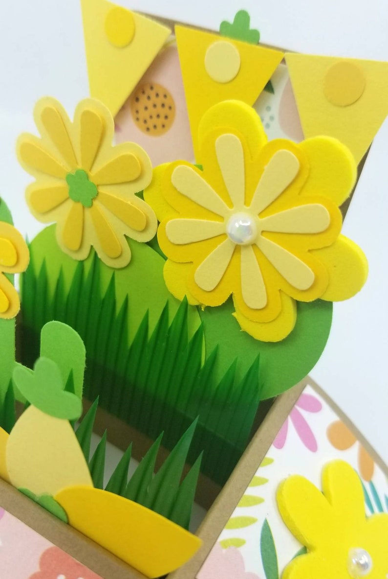 Yellow Flowers Popup Card