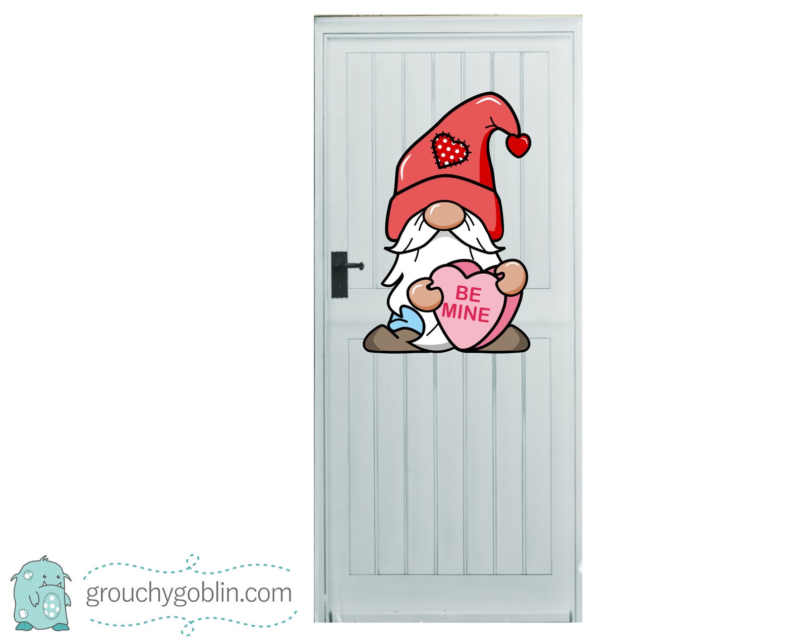 Valentine Gnome Door Hanger Printable Template downloadable File - Etsy