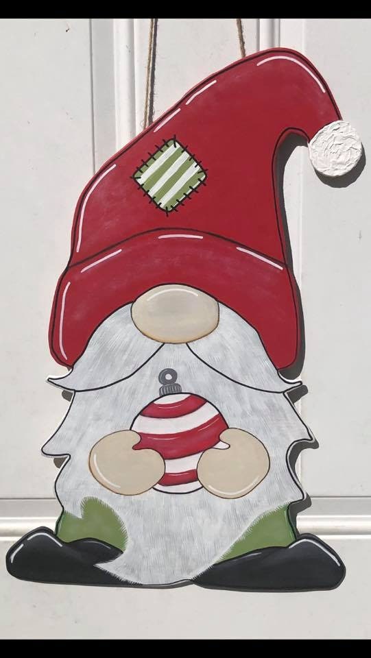 Christmas Gnome Door Hanger Printable Template downloadable File - Etsy