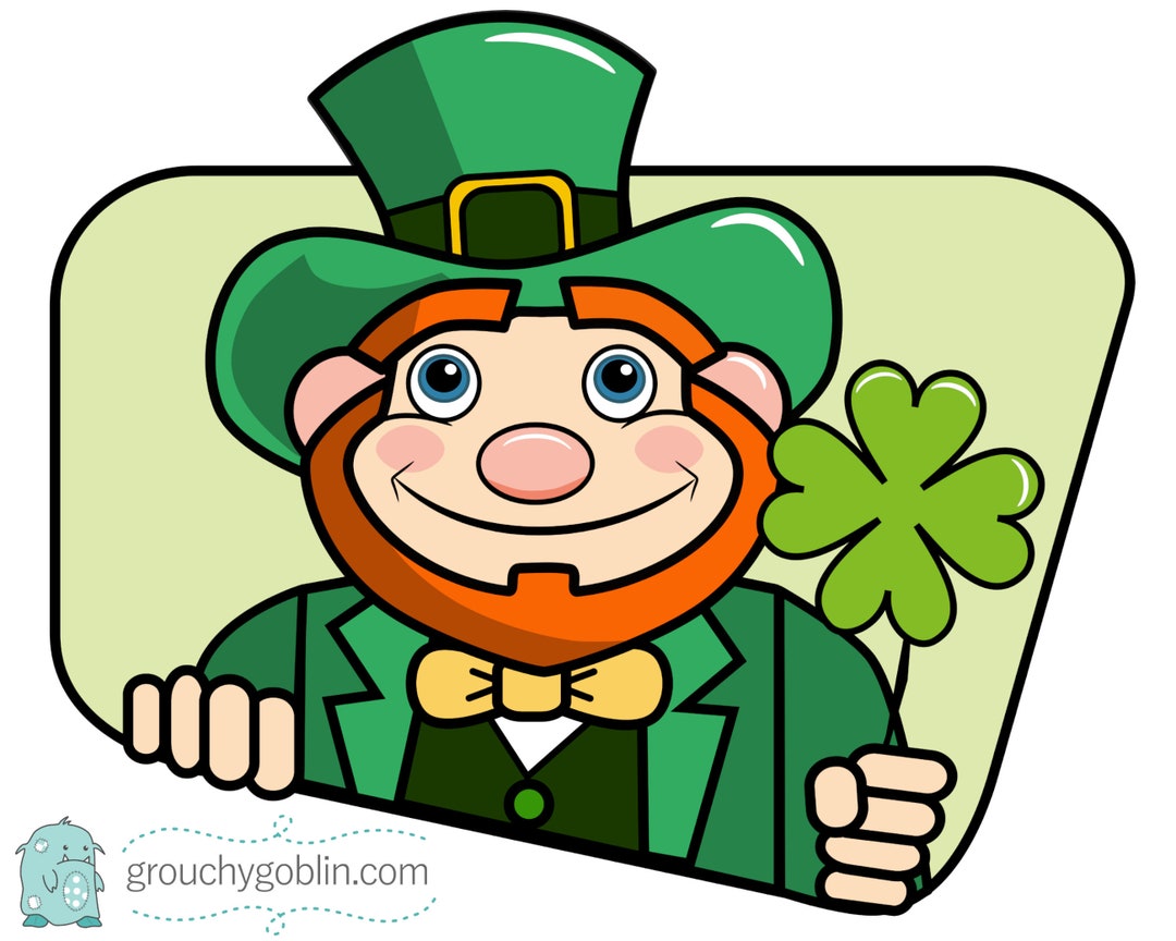 Leprechaun Door Hanger Printable Template downloadable File - Etsy