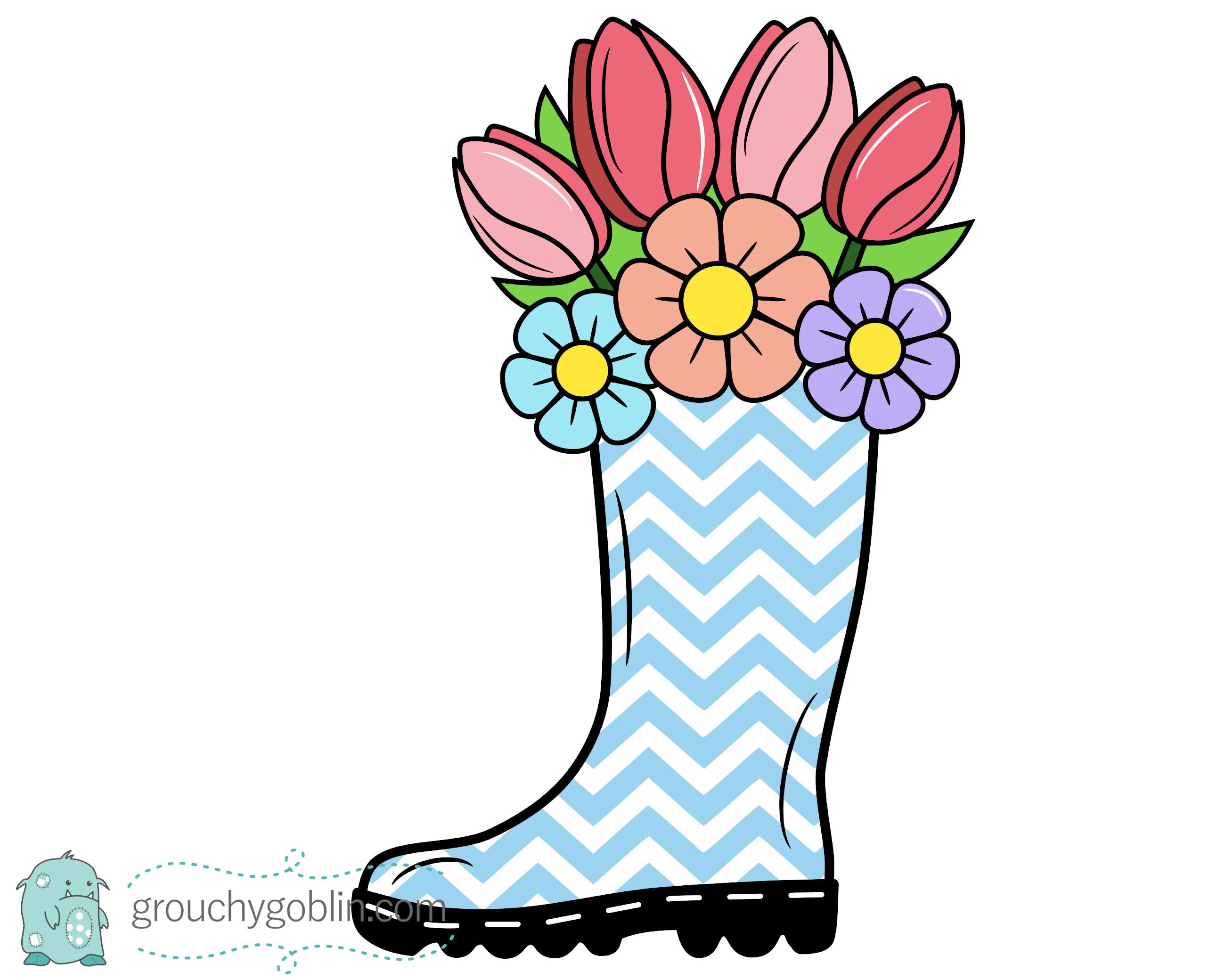 Rain Boot Door Hanger Printable Template downloadable File - Etsy