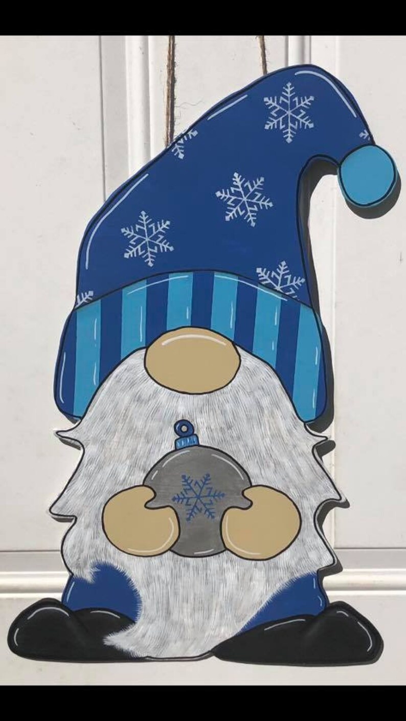 Christmas Gnome Door Hanger Printable Template downloadable File - Etsy