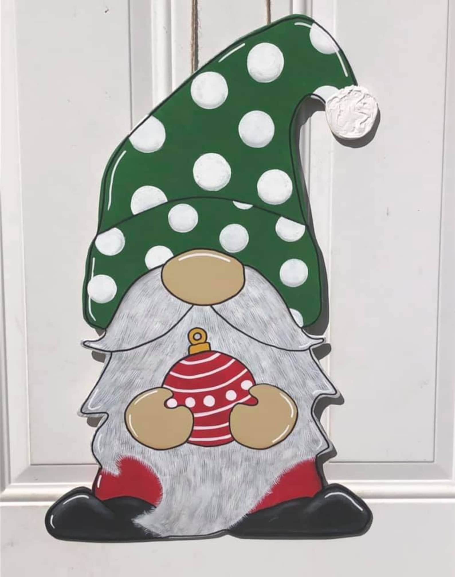 Christmas Gnome Door Hanger Printable Template downloadable File - Etsy