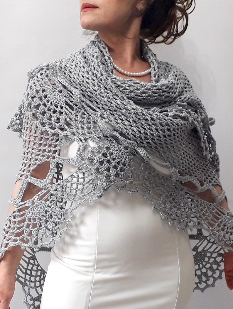 silver sparkly wrap