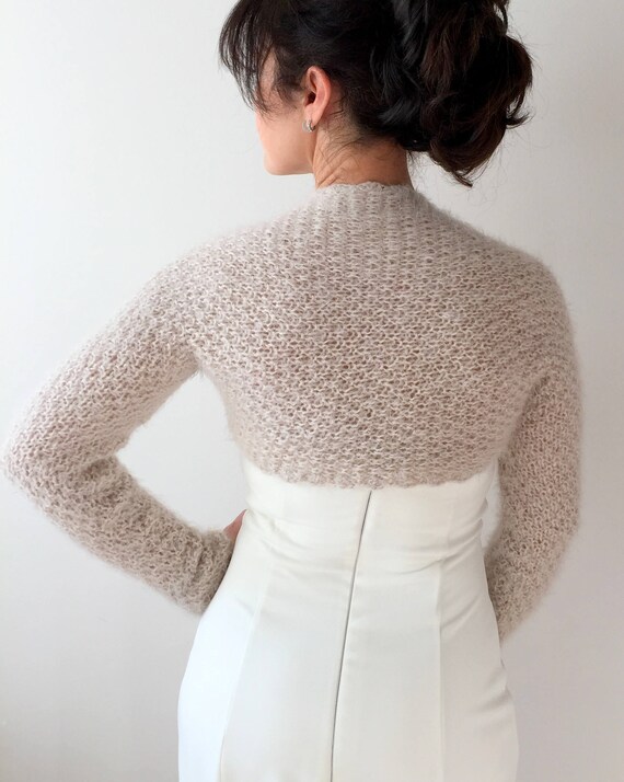 beige bolero shrug