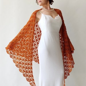 burnt orange shawl for wedding