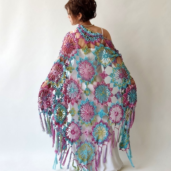 Berry Picking Pink Satin Shawl main image 1