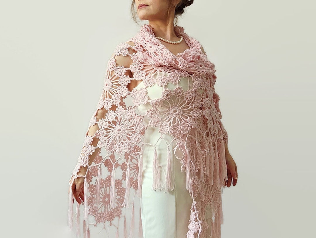 pale pink shawl wrap