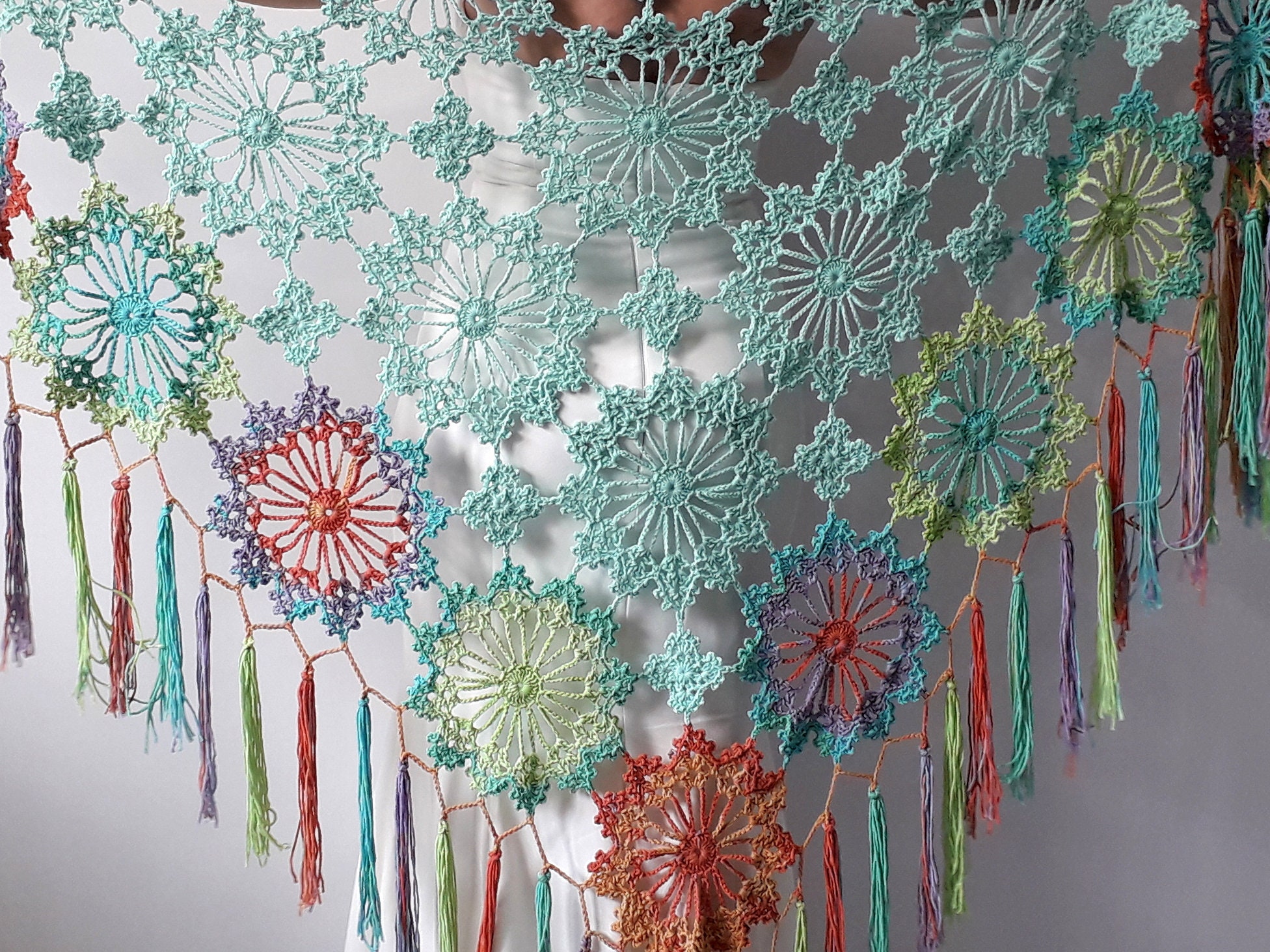 turquoise shawl wrap