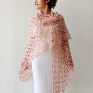 dusty rose wedding shawl