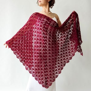 Burgundy shawl, mohair wedding wrap, bridal cover up, lace evening shawl, mother of bride, bridesmaid gift, fall winter wedding