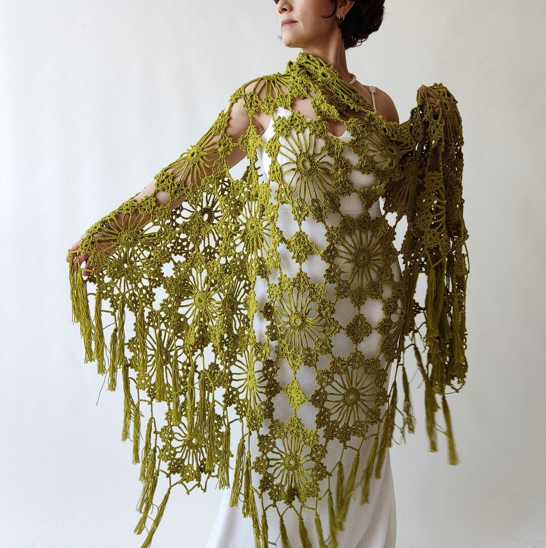 lime green shawl