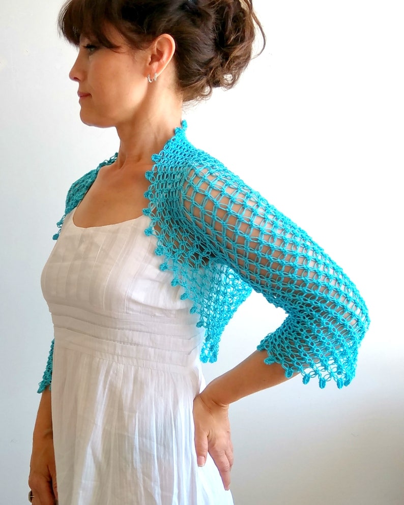 turquoise bolero jacket