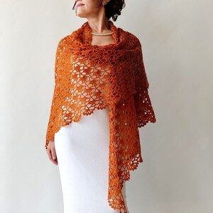 burnt orange shawl wrap