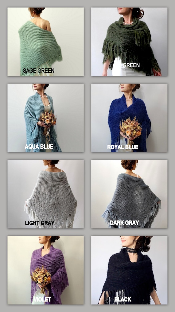 【SALE／60%OFF】 Oatmeal Shawl, Beige Champagne Evening Winter Fall Wrap, Clothing