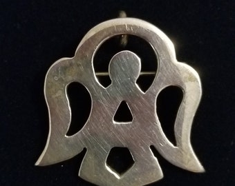 A000100 Sterling Silver Brooch 925 angel