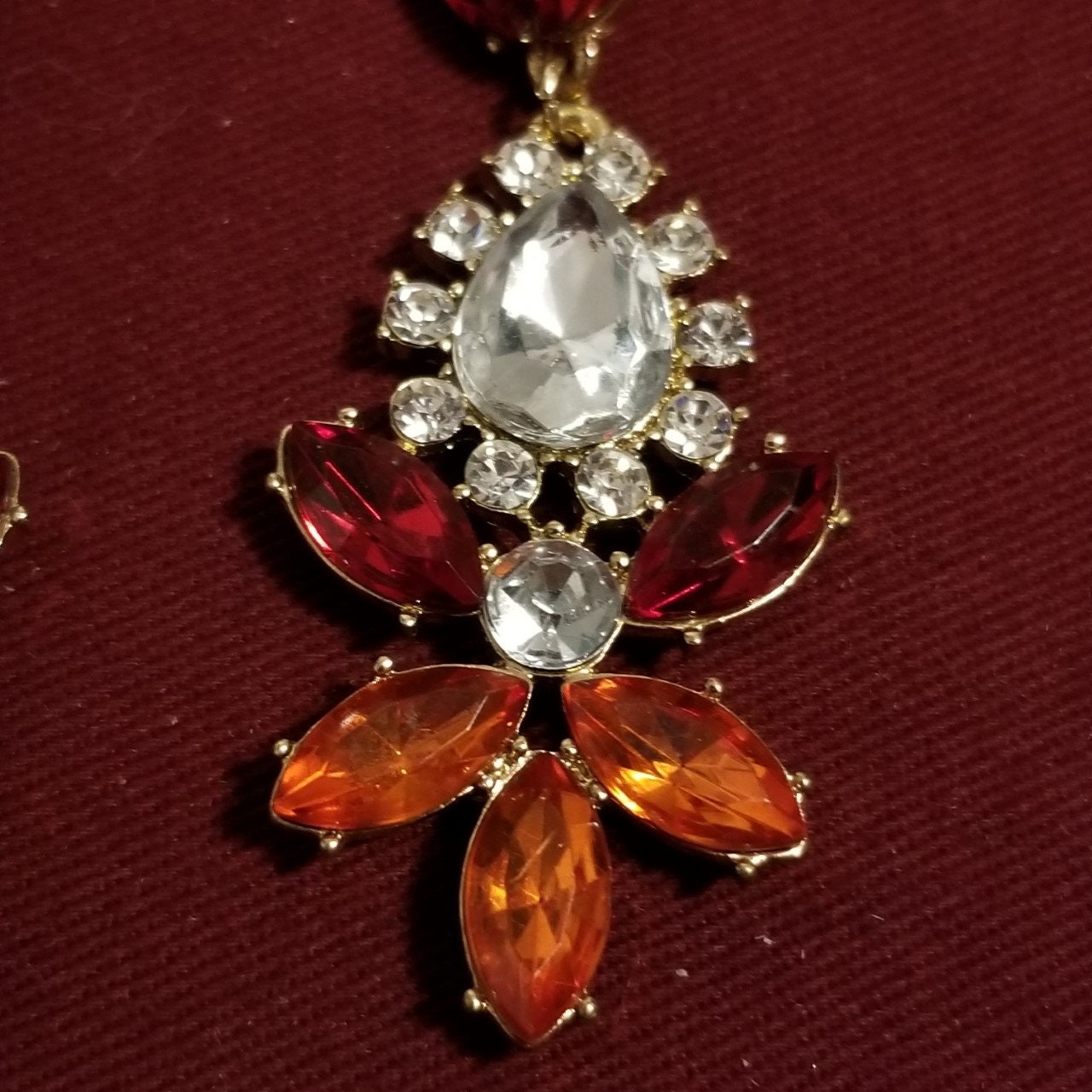 Fashion Statement Rhinestone Pierced Earring Set Etsy.de