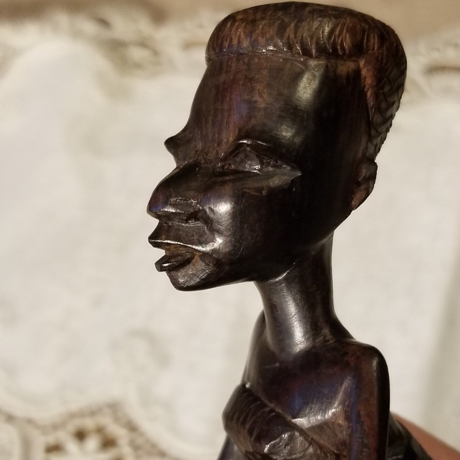 Hand Carved Wooden African/ Zulu/ Woman Sculpture/ Figure Etsy