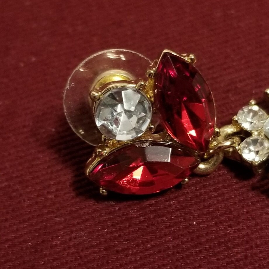 Fashion Statement Rhinestone Pierced Earring Set Etsy.de