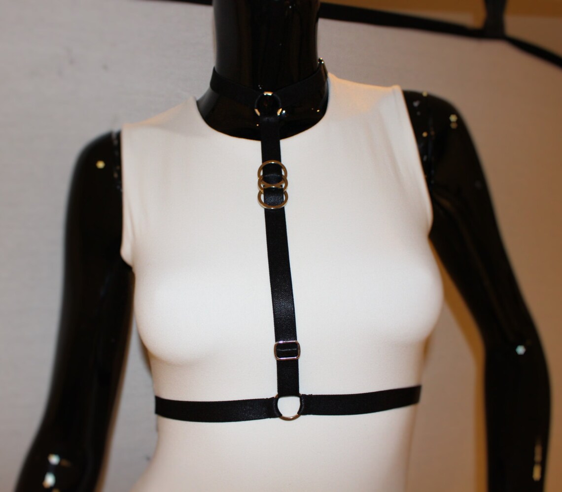 Collar Harness Choker Harness Cage Style Body Etsy
