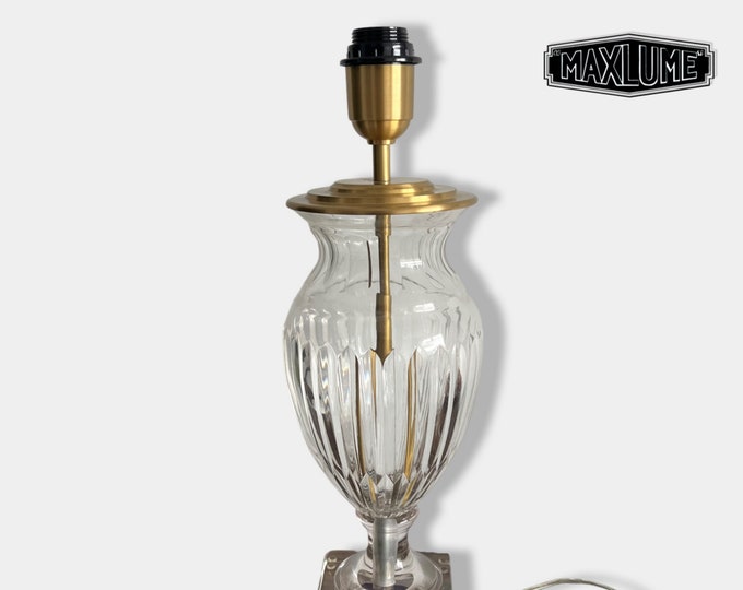 Solid Brass & Glass Table Lamp Vintage Style | Bedroom | Bedside Reading Light