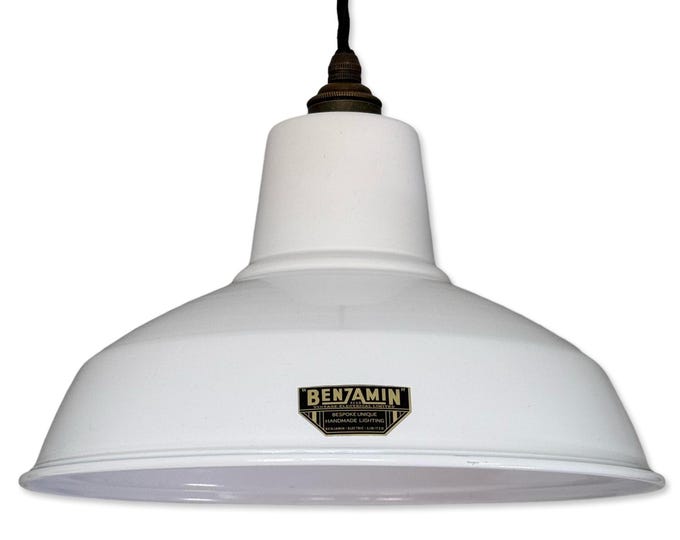 Filby ~ Original White RLM Reflector Lampshade Pendant Set Light ~ 12.5 Inch