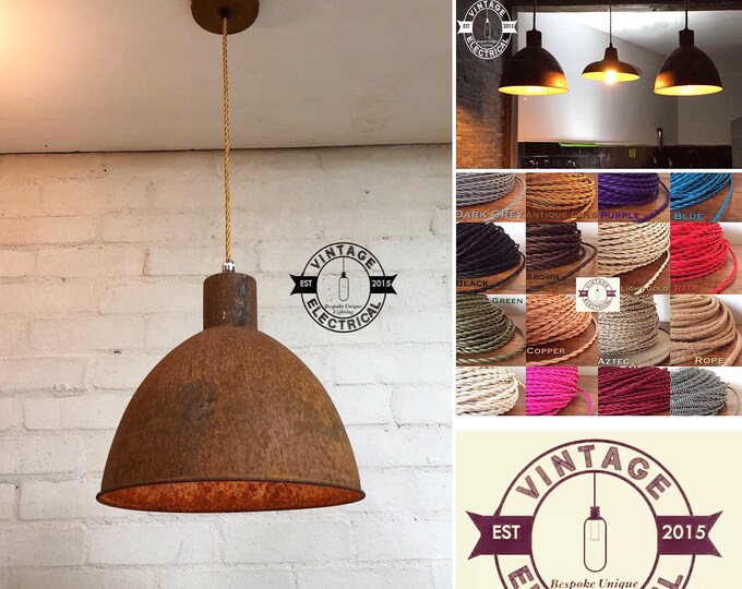 Rusted Lighting Shades Vintage Electrical Ltd Rusted Lighting Shades