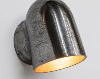 Hopton Raw Cast Aluminium Mast Down Wall Light