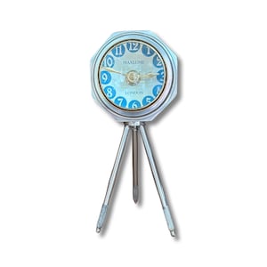 Maxlume ~ London Table Tripod Clock Polerowany nikiel Mosiądz Statek Żeglarski Vintage Industrial Decor
