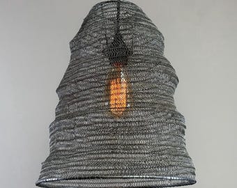 Walton ~ Beehive Large Silver Wire Mesh Lampshade Pendant Ceiling Light