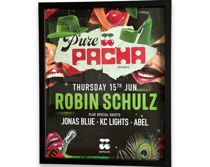 Robin Schulz ~ Genuine Pacha Ibiza Framed Dj Artwork | A3 Luxury Black Frame