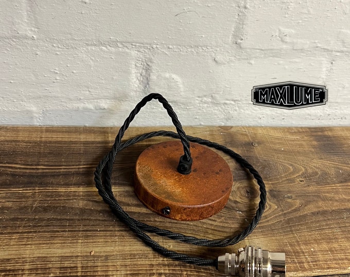 Solid Rusted Steal ~ Single Drop Pendant Set B22 | Ceiling Dining Room Light | Kitchen Table Hanging Light