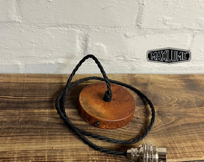 Solid Rusted Steal ~ Single Drop Pendant Set B22 | Ceiling Dining Room Light | Kitchen Table Hanging Light