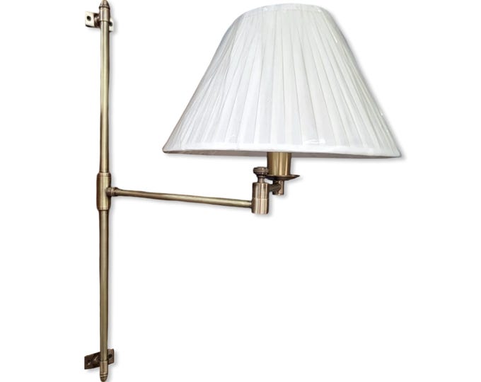 Solid Antique Brass Wall Sconce Industrial Vintage Light | Dining Room | Kitchen Table